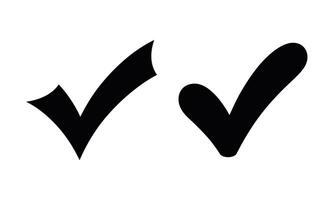 Simple checkmark graphic silhouette vector