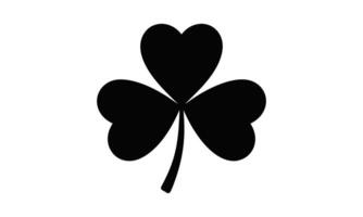 Lucky four leaf clover design silhouette vector
