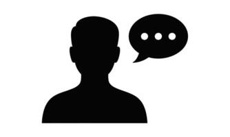 Man thinking silhouette design vector