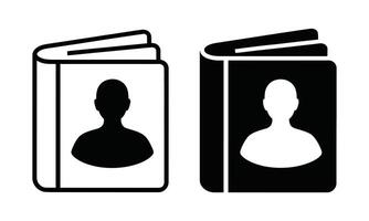 Simple book icon design silhouette vector