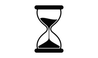 Hourglass time passing silhouette vector