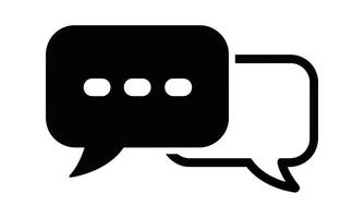 Chat communication message bubble icon set silhouette vector
