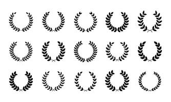 Elegant laurel wreath silhouette vector