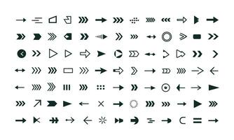 Directional arrow icon set vector