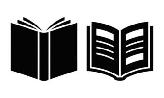 Open book silhouette design vector