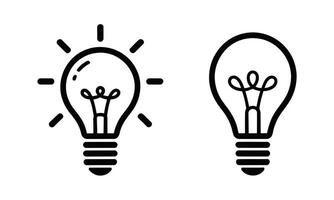 Light bulb outline design silhouette vector