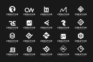 set of initial letters A to Z random, logo reference for your business vector