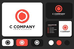 abstract initial C logo with circle concept.logo reference for your business vector