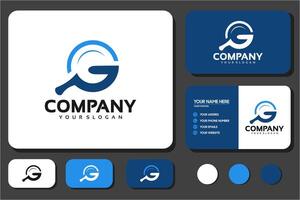 creative initials G logo with magnifying glass, logo reference for your business vector