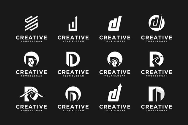 set of initial letters D, logo reference for your business
