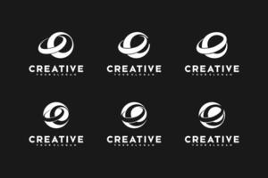set of initial letters E, logo reference for your business vector