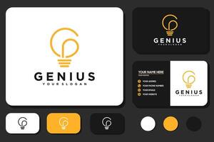 creative initial letter G logo with lights concept, logo reference for your business. vector