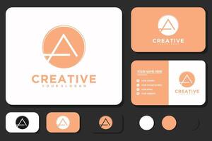 logo alphabet initial A, abstract logo with circle block concept. vector