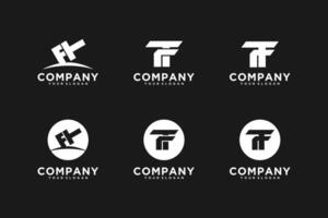 set of creative initial F T, logo inspiration for your business. vector