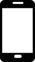 Black Smartphone Silhouette on White Background vector