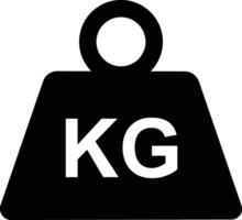KG Weight Icon Mass Unit Symbol for Measurement Design vector