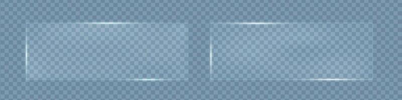 Frosted glass rectangles polycarbonate, Blurred geometric frames glass texture, illustration vector