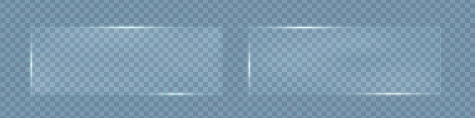 Frosted glass rectangles polycarbonate, Blurred geometric frames glass texture, illustration