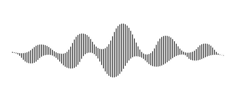 sonido lineal ola, ai voz asistente visualización, sonido ola igualada vector