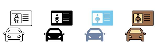 DRIVER'S LICENSE concept line icon. Simple element illustration. vector