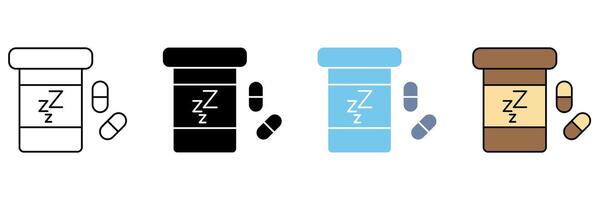 SLEEPING PILLS concept line icon. Simple element illustration. vector