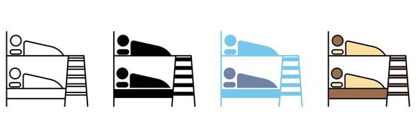 BUNK BED concept line icon. Simple element illustration. vector