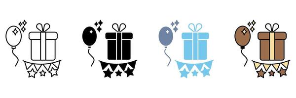 BIRTHDAY concept line icon. Simple element illustration. vector