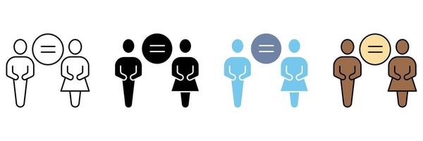 equality line icon. Simple element illustration. vector