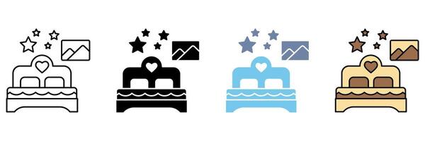 BEDROOM concept line icon. Simple element illustration. vector