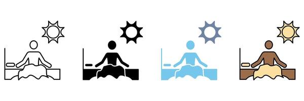 WAKE UP concept line icon. Simple element illustration. vector