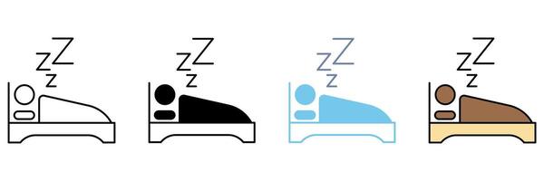 SLEEP concept line icon. Simple element illustration. vector