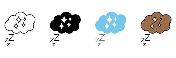 DREAMING concept line icon. Simple element illustration. vector