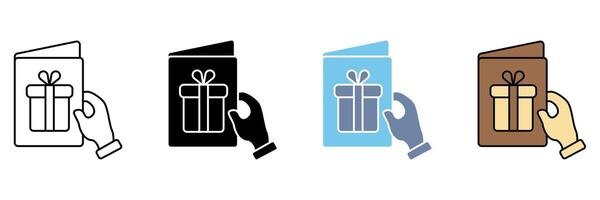 GIFT CARD concept line icon. Simple element illustration. vector