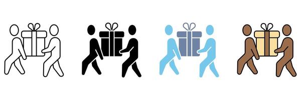 GIFT DELIVERY concept line icon. Simple element illustration. vector