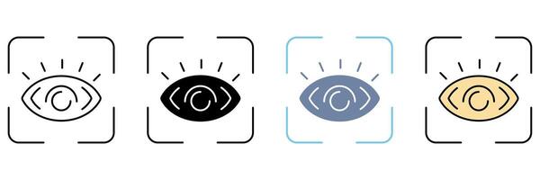 EYE SCAN concept line icon. Simple element illustration. vector