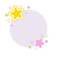 a star and a circle with stars on it vector