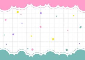 Colorful background with stars and grid vector