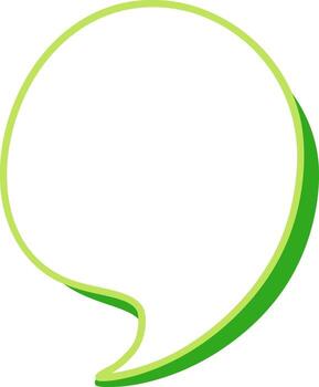 verde bordeado blanco habla burbuja espacio creativo ofrecimiento para texto, gráficos, historietas, presentaciones con minimalista diseño vector