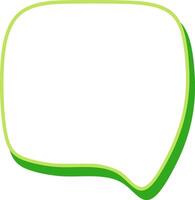 Green bordered blank speech bubble offering creative space for text, graphics, presentations with minimalist design vector