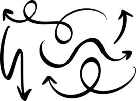 Set Curved Wavy Arrow. Simple for Illustration Bundle Design Projects vector