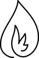 Simply line art depiction of fire capturing logo icon, flames the essence of warmth, vitality, and burning vector