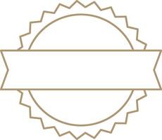 for empty banner with circular scalloped edge and horizontal ribbon, ideal and adding text Customizable creating logos or labels vector