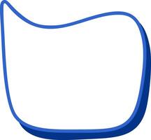Blue bordered blank speech bubble offering creative space graphics, text, for comics, presentations minimalist design vector