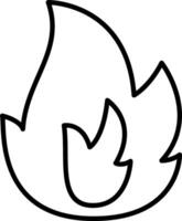 Simply line art depiction of warmth, flames logo icon, capturing the essence of fire vitality, and burning vector