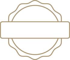 Customizable empty ideal with circular scalloped edge and horizontal ribbon, banner for adding text and creating logos or labels vector