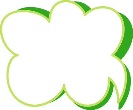 verde bordeado blanco habla burbuja ofrecimiento creativo espacio para texto, gráficos, historietas, presentaciones con minimalista vector