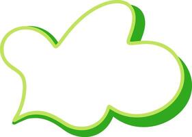 Speech bubble with green border, symbolizing environmental communication and sustainability related dialogues vector
