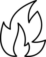 Simply line art depiction and fire flames logo of capturing the essence of warmth, vitality, icon, burning vector