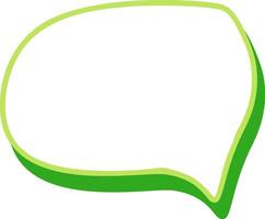 Green bordered blank speech bubble offering creative space text, graphics, comics, presentations with minimalist design vector