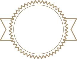 Simple elegant scalloped double for forming border empty circular label, ideal an vintage or classic product branding vector